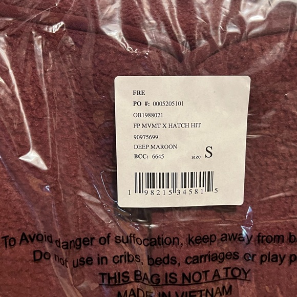 FP Movement Hit The Slopes Fleece Jacket in Maroon Size XS S M L $178 Retail NWT - Picture 8 of 10